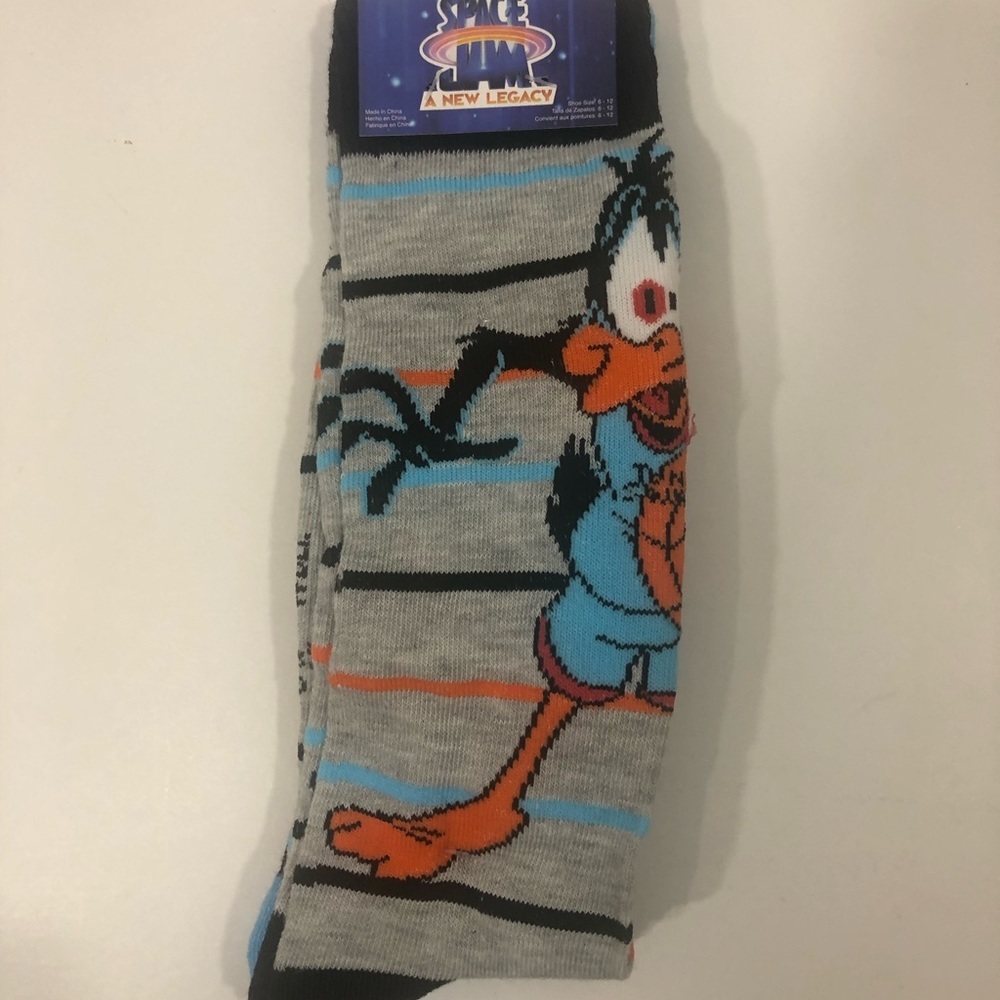 2 Pair Space Jam Crew Socks